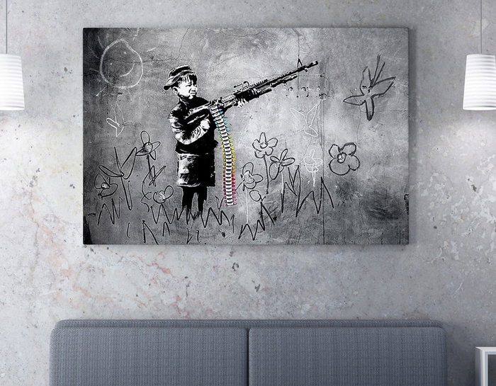 Wallity Lienzo Decorativo Banksy WY133 (50 x 70 cm) Wallity Lienzo Decorativo Banksy WY133 (50 x 70 cm)